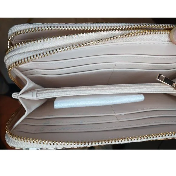 Women's Snake Print Double Zip Wallet - A New Day - Picture 3 of 6